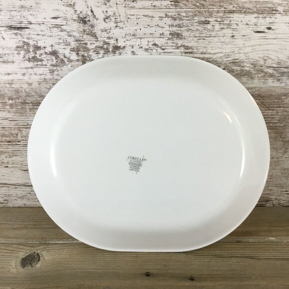 Corelle Friendship Oval Platter 12 1/4" Blue Floral Pattern - Picture 2 of 9